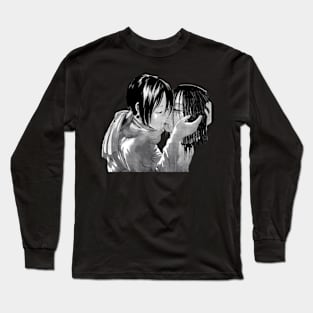 eren yeager, eren jeager, mikasa, mikasa ackermann, attack on titan, anime Long Sleeve T-Shirt